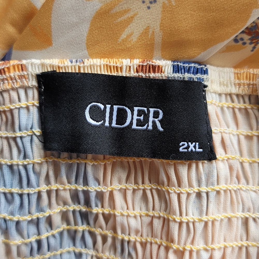Cider Beige Floral Midi Dress - Picture 5 of 7